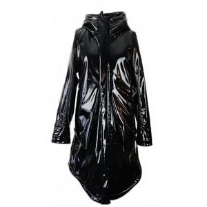 NEW HEIKE-NY women's the j coat in patent black
